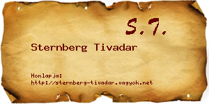 Sternberg Tivadar névjegykártya